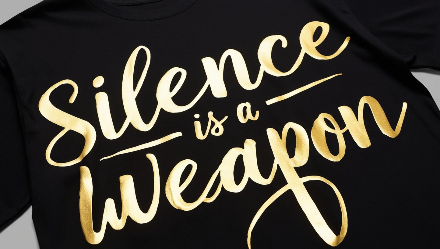 Silence is a Weapon Tee -Dyed T-Shirt