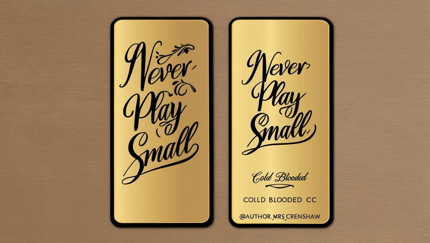 Never Play Small Gold Bookmark - ColdBlandCC Design