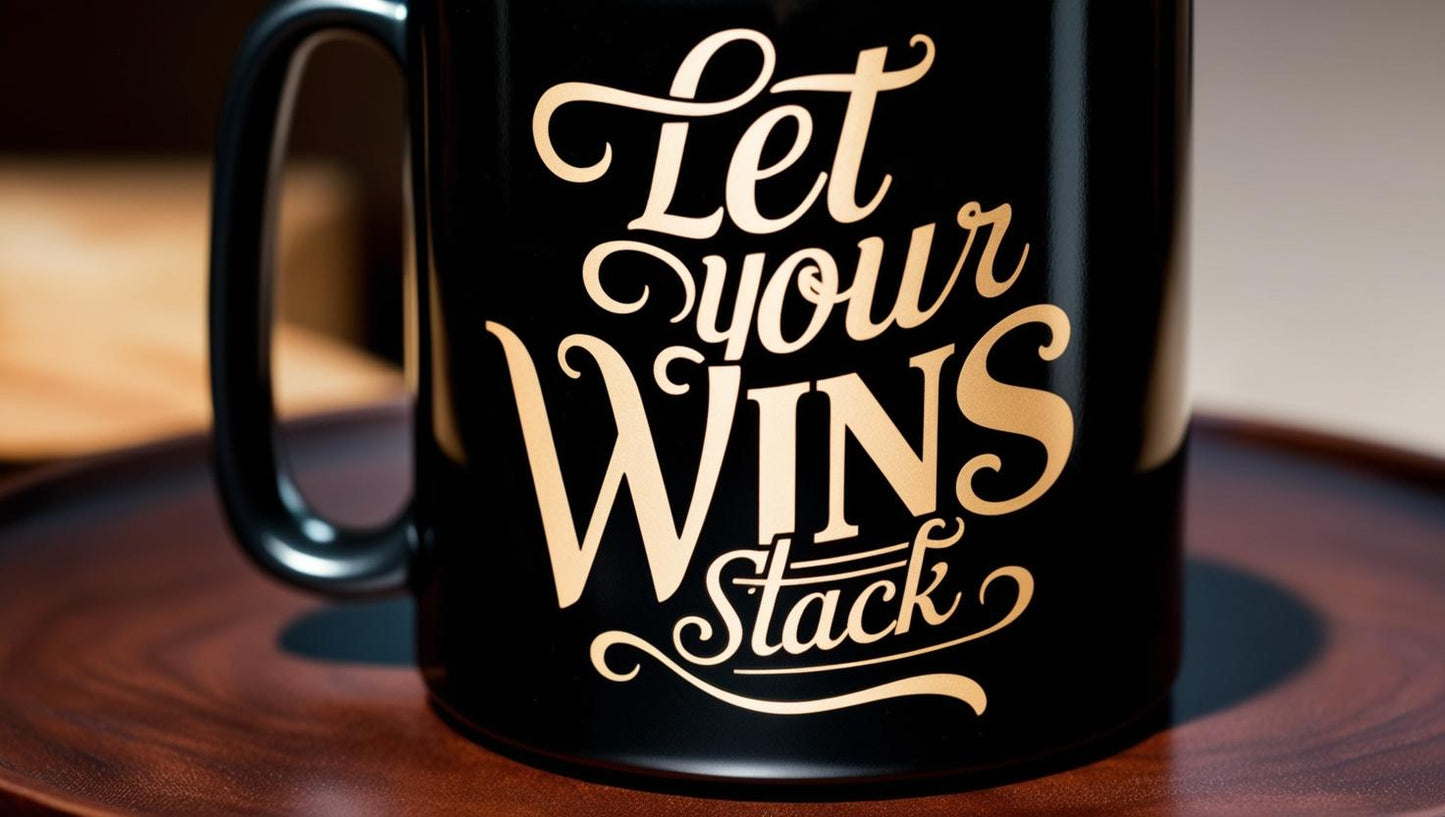 Let Your Wins Stack Mug - 11oz Stylish Drinkware for Home & Office