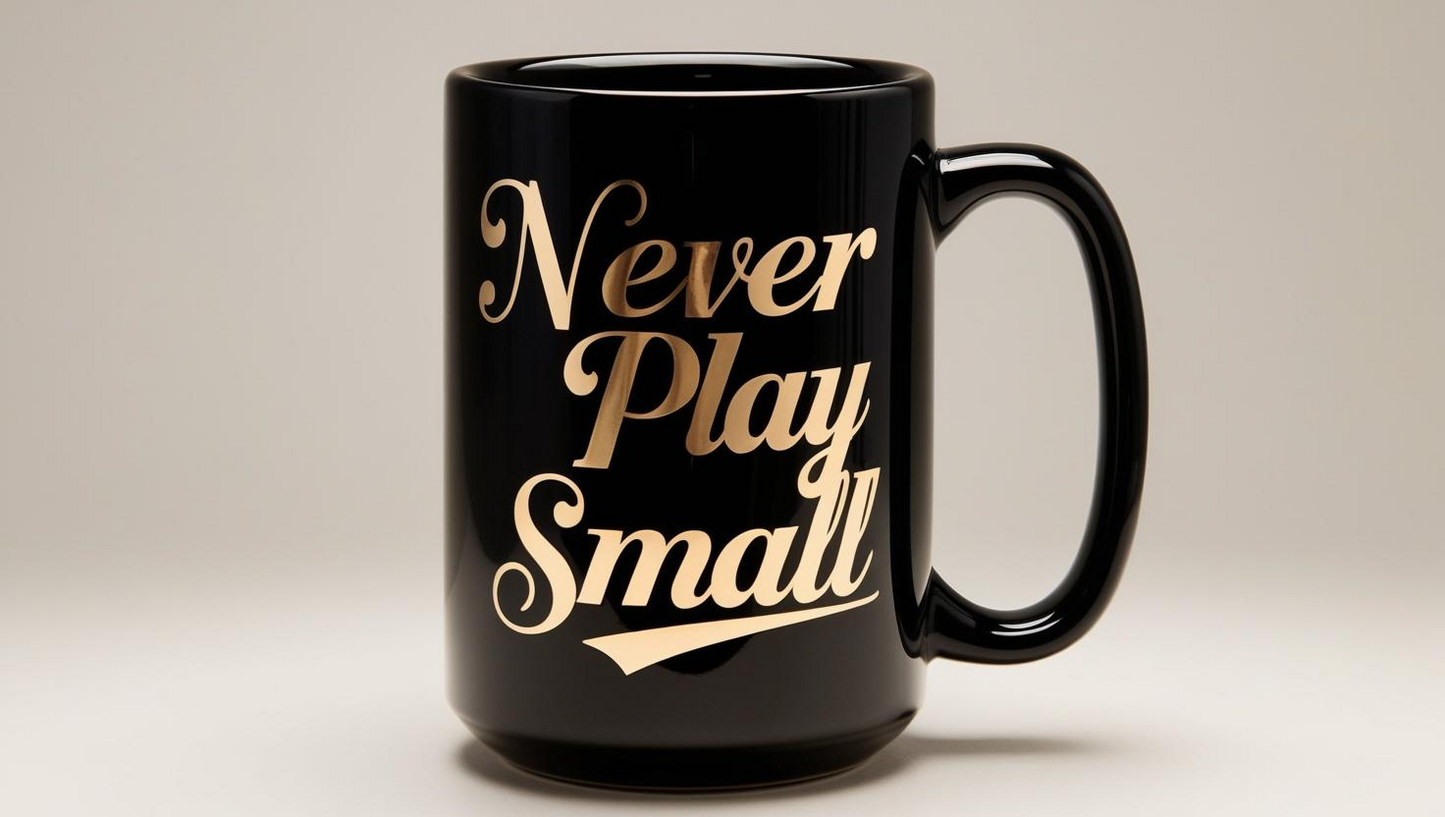 Never Play Small Mug