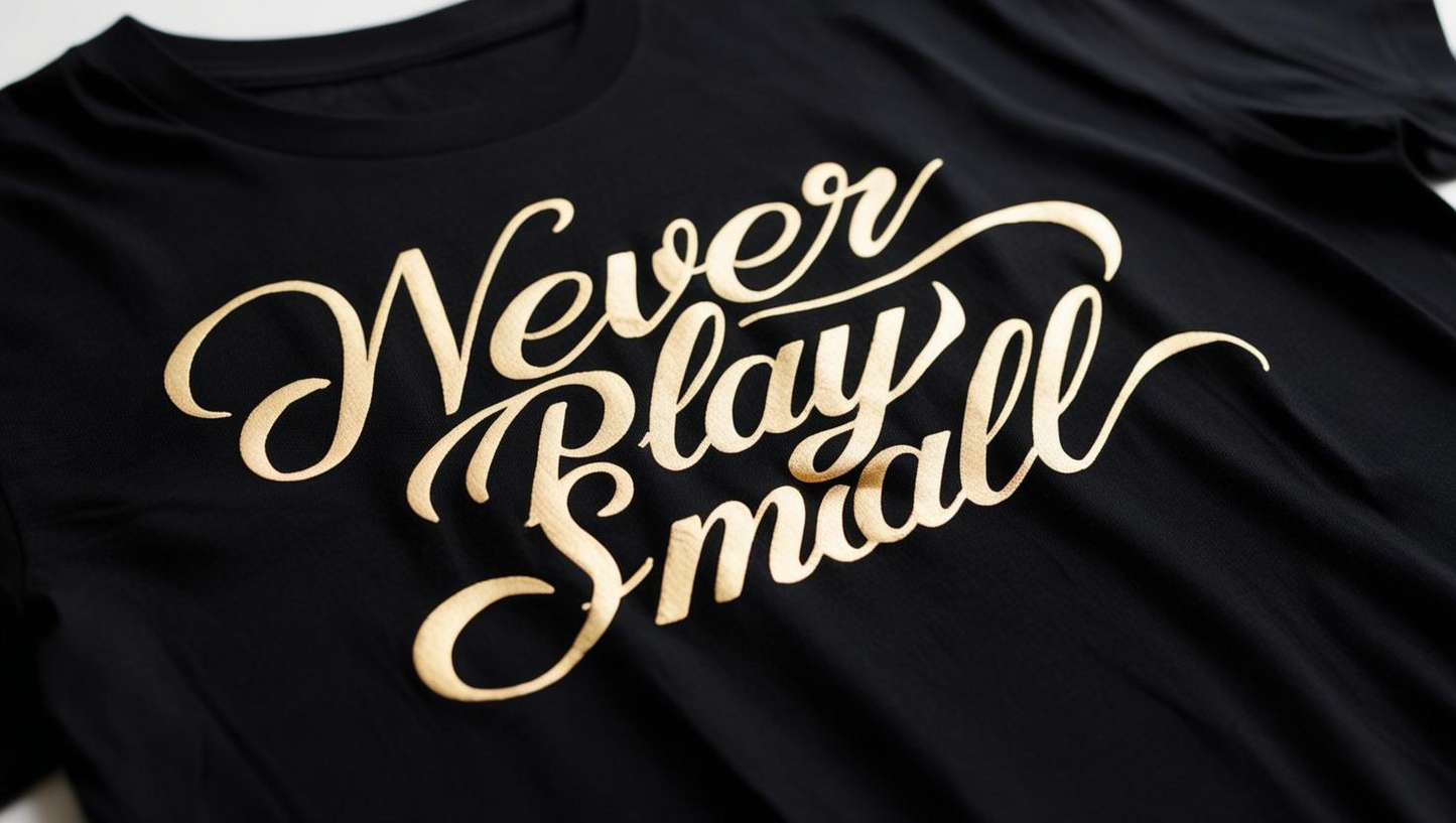 Never Play Small Tee - Casual Cool Vibes for Everyday Wear
